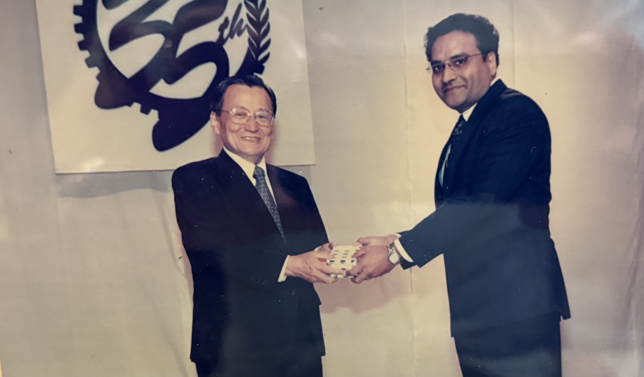 Receiving outstanding achievement award from President Chino of ADB Receiving outstanding achievement award from President Chino of ADB